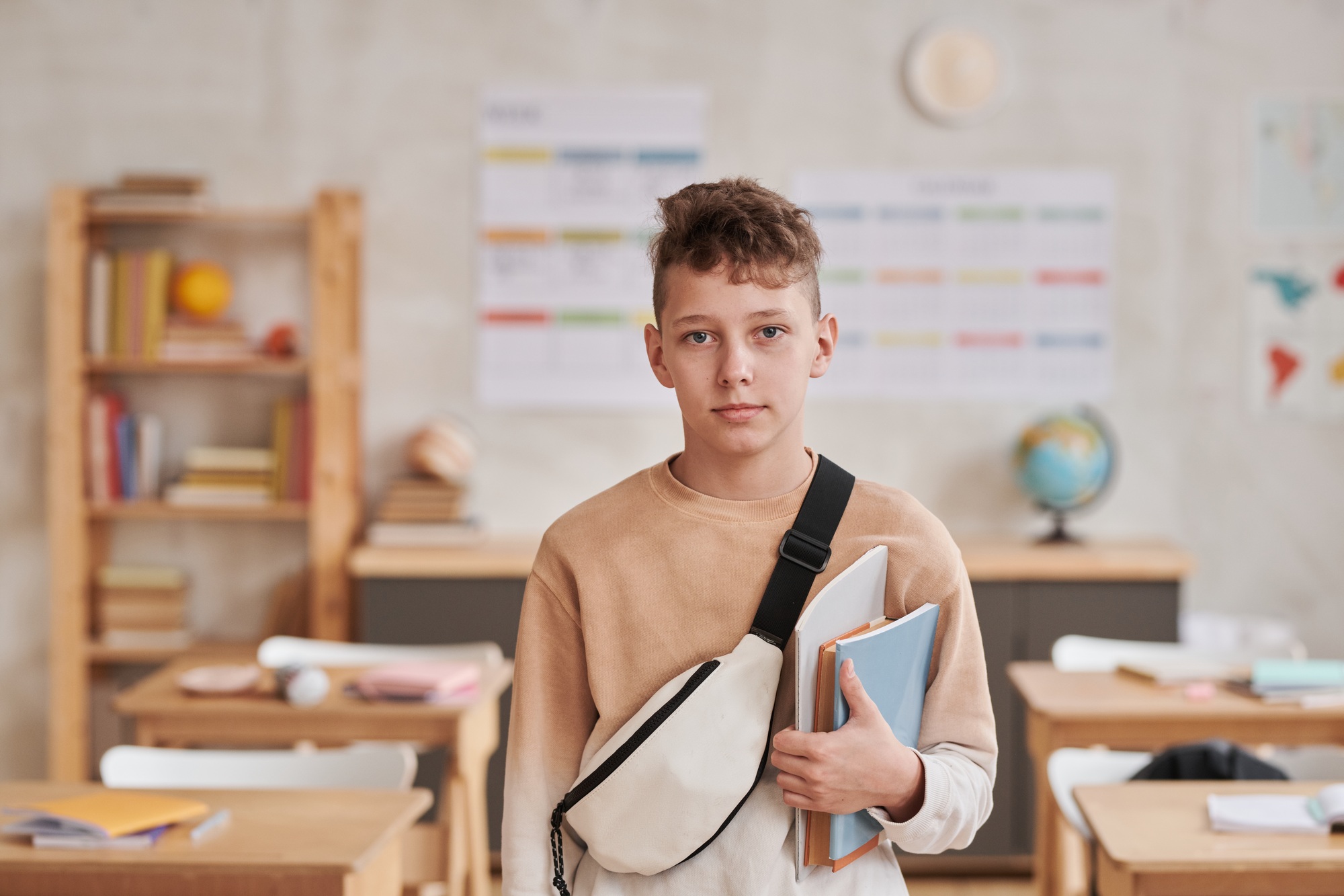 Teenage Boy in Class