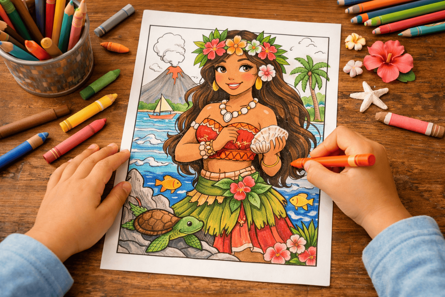coloriage de Vaiana