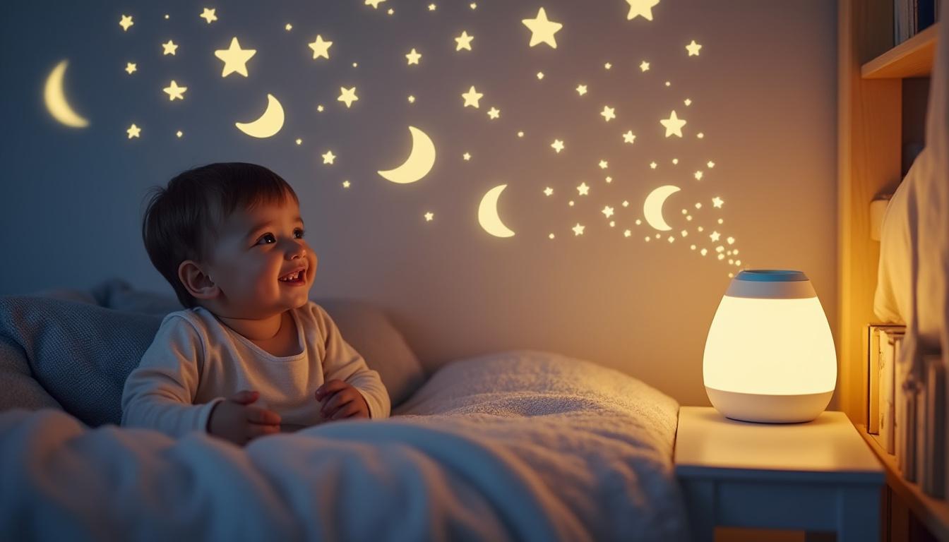 découvrez la veilleuse duux avec projecteur pour bébé, conçue pour apaiser les peurs nocturnes de votre enfant. avec des lumières douces et des projections apaisantes, elle crée un environnement rassurant pour un sommeil paisible. offrez à votre petit trésor des nuits sereines et en toute sécurité.