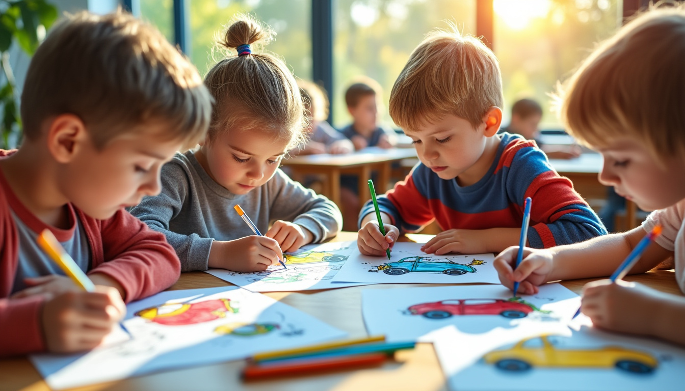 découvrez pourquoi le coloriage de voiture à imprimer en pdf est une activité éducative essentielle pour les enfants : développement de la motricité fine, apprentissage des couleurs et stimulation de la créativité, tout en s'amusant !