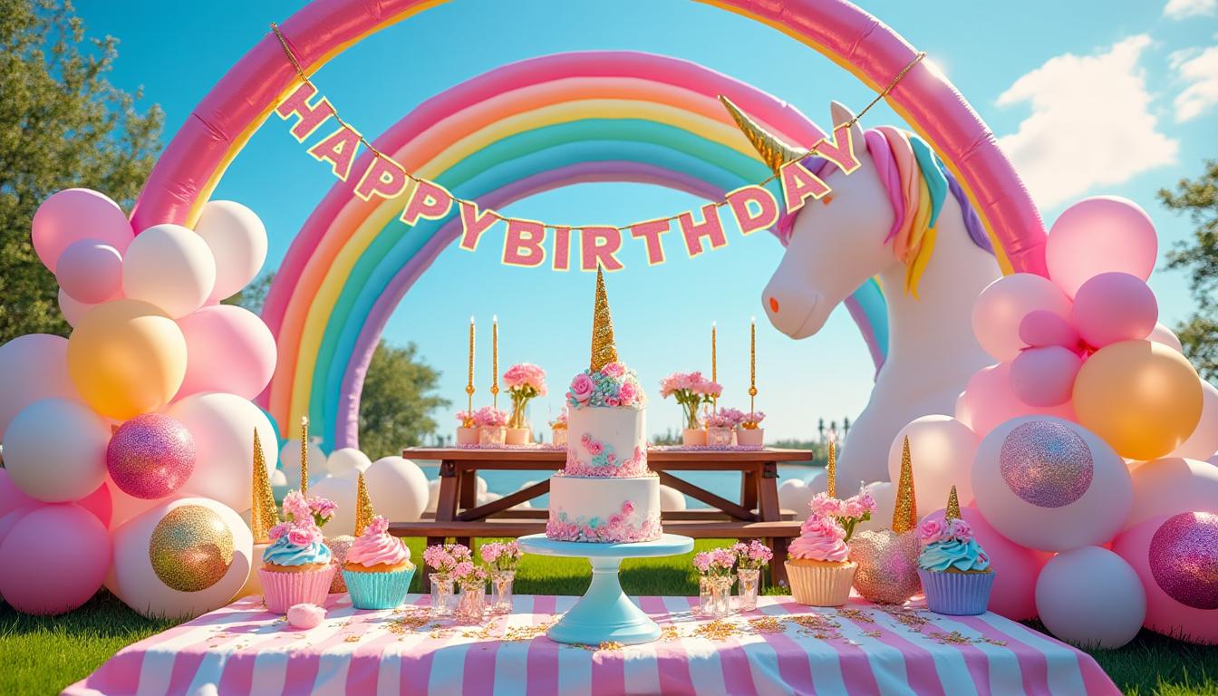organisez une fête pour enfants sur le thème licorne grâce à nos conseils pour un goûter magique, coloré et plein de surprises féériques.