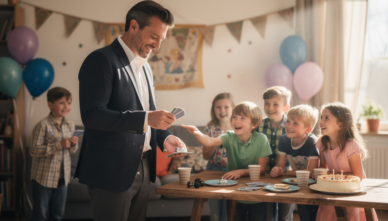 découvrez comment créer une ambiance unique pour une fête d'enfants magique grâce à un magicien, garantissant des moments inoubliables et pleins de surprises.